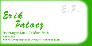 erik palocz business card